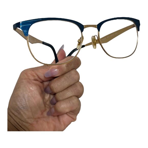 Ray Ban RX 6346-2872 Gold with Royal Blue Eyeglasses Frames Only Discontinued - Picture 1 of 13
